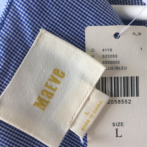 ANTHROPOLOGIE MAEVE Ramona Gingham Ruffle Blouse - Picture 7 of 7